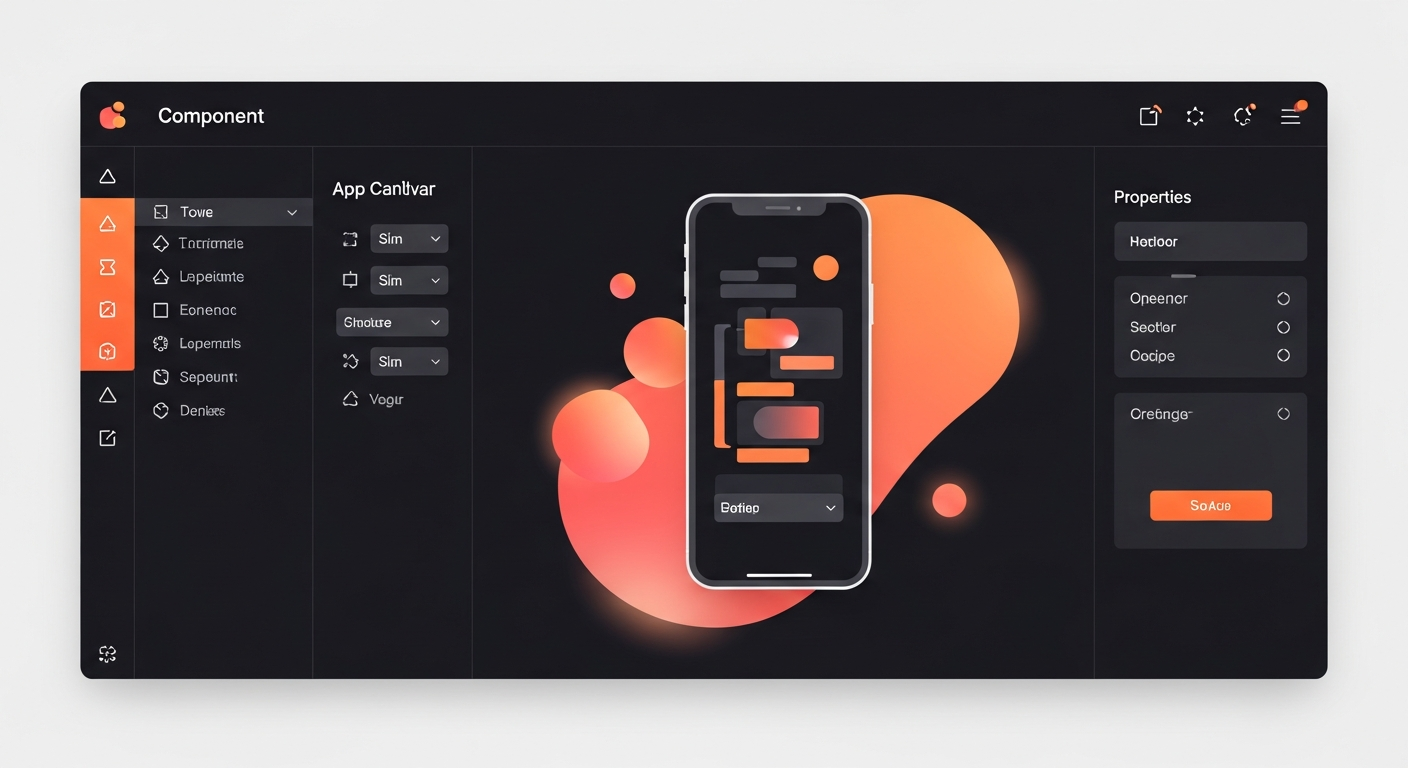 Syvera AI Benutzeroberfläche - Visueller App Builder